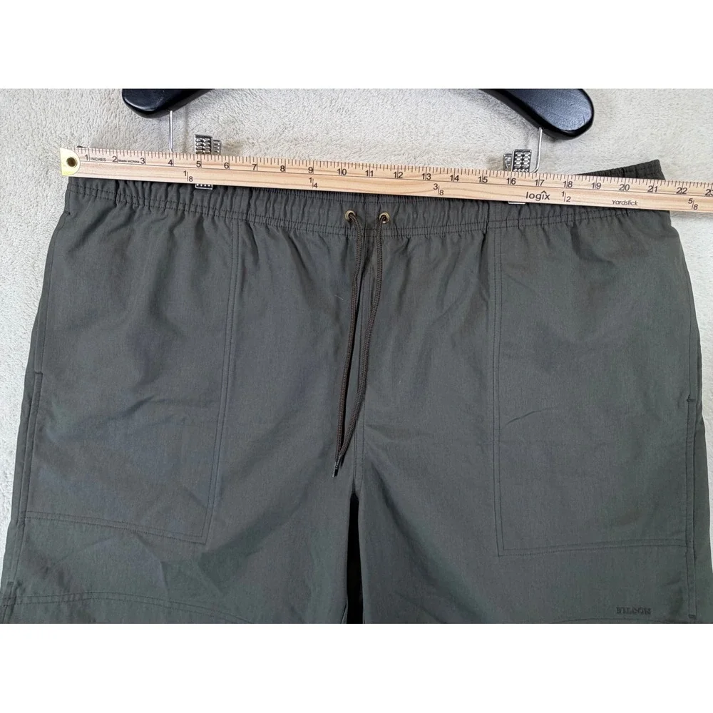 Filson Men's XXL Charcoal Cotton Nylon Outdoor Hiking Shorts Drawstring Fishing